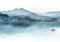 Wesmilewallpaper Papier Peint Panoramique 3D Intissé Tapisserie Muraux Poster Bleu Art Classique Pics De Montagne Lac Oiseau D'Eau Nature Paysage Peinture Mur De Fond Décoratif 400x280cm