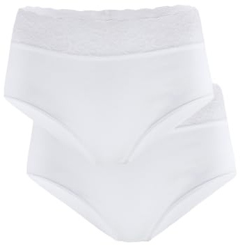 CALIDA Iconics Midi Slip Damen | high waist, im praktischen Doppelpack, aus 100% Baumwolle