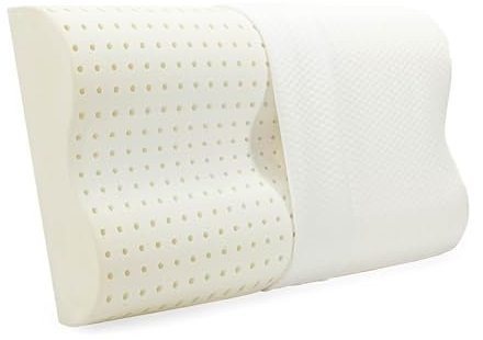 Aurora Bedding Cuscino Cervicale per Dormire in Memory Foam Forato a Doppia Onda Traspirante Rinfrescante, 41x72x11/13cm