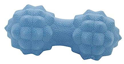 SOLUSTRE Silikon Massageball Faszien Doppelball in Blau Extra Firm für Pilates und Muskelentspannung für Yoga und Fitness Training