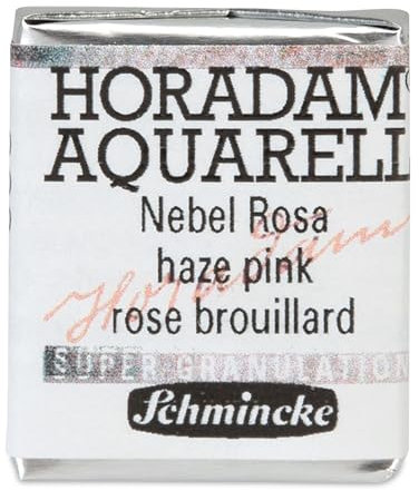 Schmincke – HORADAM® AQUARELL, Super Granulation, 14 966 044 Nebel Rosa, 1/2 Näpfchen, sehr stark granulierende Farbtöne, feinste, supergranulierende Aquarellfarben