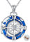 VONALA Kompass Halskette 925 Sterling Silber Foto Medaillon Halskette Freundschaft Talisman Reise Halskette Graduierung Geschenke für Damen Männer