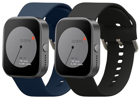 kwmobile 2X Sportarmband kompatibel mit CMF by Nothing Watch Pro (D395) Armband - Fitnesstracker Band Set aus TPU Silikon