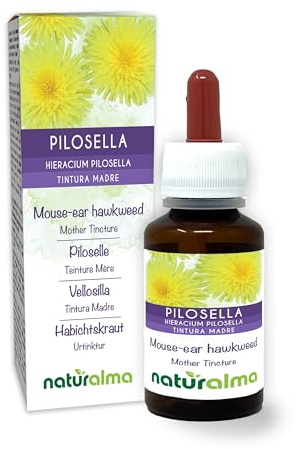 Pilosella (Hieracium pilosella) erba Tintura Madre analcoolica Naturalma - Estratto liquido gocce 60 ml - Integratore alimentare - Vegano