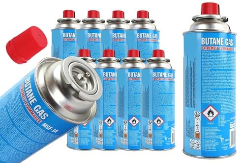BISOMO Butangas 227g Dose 1-28 STK. Kartusche für Feuerzeug, Flambierbrenner, Shisha, Gaskocher, Gasbrenner Lötlampen für Camping Grill Küche Wohnmobil (2)