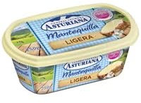 Mantequilla C. Lechera Asturiana –Variedades Tradicional, Ligera y Sin Lactosa,En Barquetas de 250 Gr.(Envío Refrigerado) (2 BARQUETAS DE 250 G., Mantequilla Ligera 250g)