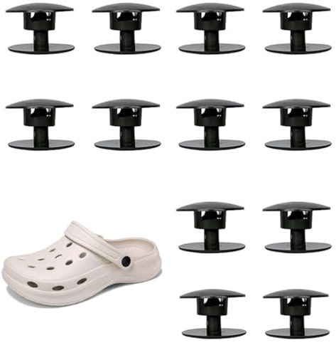 UEAVOID 12 pares de botones de remache de cocodrilo, hebilla hembra, hebilla masculina, broches de plástico, sujetadores de zapatos, remaches pop, reparación,decoración (15,5mm, 15mm)