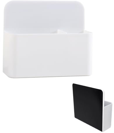 XXLKVSK 1Pcs Magnetic Marker Holder Magnetic Pen Holders Adjustable Dry Erase Marker Holder with Removable Divider Whiteboard Marker Holder for Fridge Refrigerator Office and School(White)