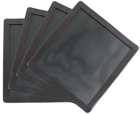 Kemcatui 4 filtri antipolvere in rete per PC, copertura antipolvere magnetica da 140 mm, filtro per ventola in PVC, lavabile e riutilizzabile, a prova di polvere