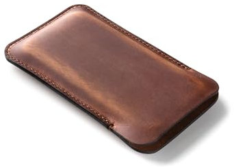 Crazy Horse Craft, Étui en cuir complet pour iPhone 12/12 Pro, marron classique, housse de téléphone portable, pochette de poche, accessoires EDC doux et fin