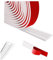 Moulures murales en stuc autocollantes - Barre flexible pour cadre de miroir, porte d'armoire, décoration murale, blanc, 5,5 m x 3,2 cm