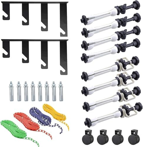 Lumiro Photography Backdrop Roller Mount System, 4 Rollers with Wall/Ceiling Mount Kit, Multi-Color Chain Set, Background Support System for Studio