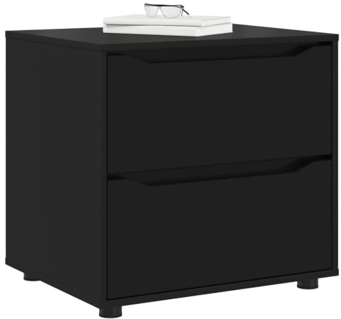 vidaXL Aufbewahrungsschrank 60 x 48 x 57 cm Holzwerkstoff Schwarz | Elegant, einfach und super funktional, Mehrere Schubladen für maximalen Ordnung, Sichere und zuverlässige Bauweise für lange
