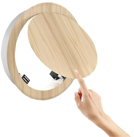 Revisionsklappe Trockenbau Runde, Magnetische Zugangsklappe zum Aufdrücken, Abdeckung für die Wandöffnung der Dachbodenzugangstür, Inspektionsluke in Holz-/ Fliesenoptik/Farbe(H,12cm/4.7in)