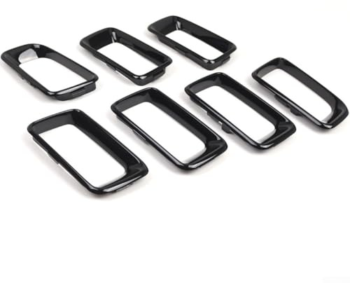 LatoYard Schwarzer ABS-Kühlergrill-Verkleidungseinsatz für Jeep für Compass 2011–2016, Frontstoßstange, OEM 68109865AA