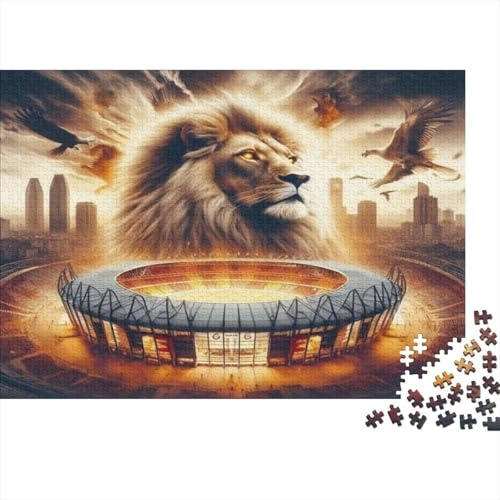 Löwe Stadion Stadt Skyline 1000 Teile Puzzle, Geschenk & Entspannung, 52x38cm