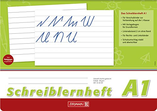 BRUNNEN Schreiblernheft | A4 quer, Lineatur A1, 16 Blatt