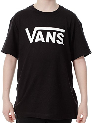 Vans Classic Boys Camiseta, Negro (Black/White), L para Niños