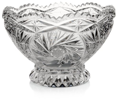 Schale Obstschale Salatschüssel Marina Handgeschliffen Transparent D 16 cm Kristall