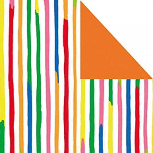 LV Geschenkpapier Rolle 50cm x 50m bunte Streifen für Geburtstage