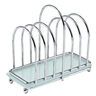 Chrom Toastständer Mit Milchglas Basis