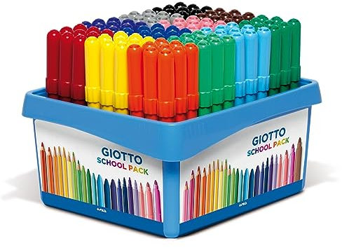 Giotto 5240 00 - Turbo Maxi 108-er Schulbox, farbig sortiert