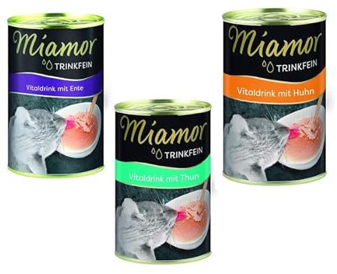 Finnern- Miamor 6St Trinkfein Vitaldrink mit 2 x Thun, 2 x Huhn, 2X Ente 135ml (17,22 €/L)