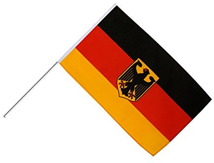 Flaggenfritze Große Stockflagge/Stockfahne Deutschland Adler + gratis Sticker
