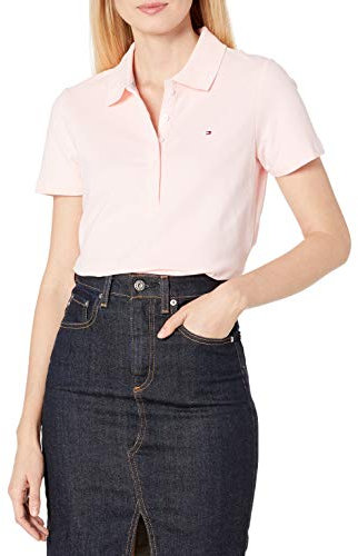 Tommy Hilfiger, polo Core, a maniche corte, da donna - Rosa - XL
