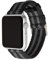 Archer Watch Straps - Uhrenarmbänder aus Nylon-Sitzgurtmaterial für Apple Watch (Schwarz und Grau/Edelstahl, 44/45/46/49mm)