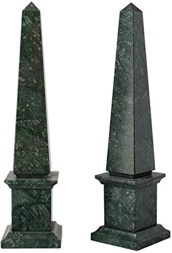 Classic Obelisk Marble Green Alps Made In Italy H 25 cm