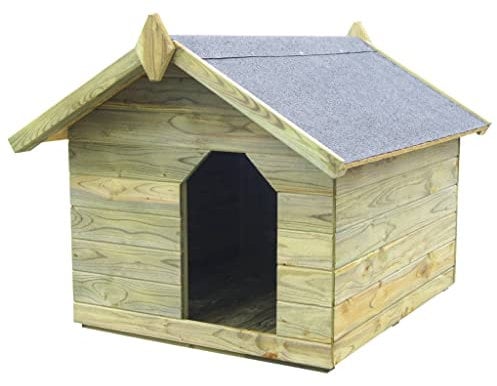 vidaXL Kiefernholz Imprägniert Hundehütte Dach Tierhaus Hundehaus Hunde Hütte