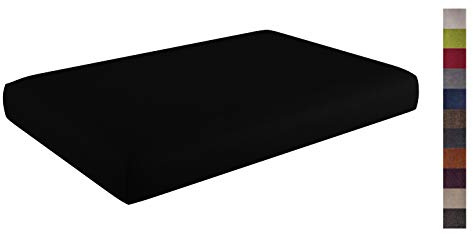 sunnypillow Palettenkissen für Gartenmöbel - Sitzkissen 120x80x15 cm - Palettenauflage für Palettensofa für Haus und Garten - Palettenpolster, Sitzpolster für Palettenmöbel - Kissen Schwarz