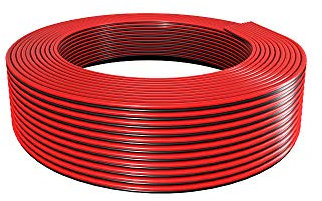 BTF-LIGHTING Câble d'extension électrique de 10m 2pin 20 AWG fil de lumière pour bande LED,rouge,noir,connexion au support,ligne de cordon à 2 conducteurs pour bande LED monochrome FCOB COB 3014 5630
