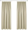 Deconovo Dekoschal Blatt Drucken Gardine Kräuselbandgardine Vorhang Verdunklung Thermovorhang Kälteschutz Thermo gegen Kälte Thermogardine Hitzeschutz, 160x107cm(HöhexBreite), Beige, 2er Set