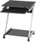 Yaheetech Z-Shaped Small Computer Desk with Sliding Keyboard 4 Wheels for Home, PC Table Movable Portable Table on Wheels for Laptop Foldaway Trolley Study Workstation Z Desk for Small Spaces, Black