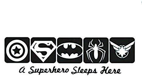 Superhelden Vinyl Wandtattoo Kinder Jungen Room Decor Captain America Superman Batman Kapitän Marvel Hero Vinyl Wandaufkleber 102X30 Cm