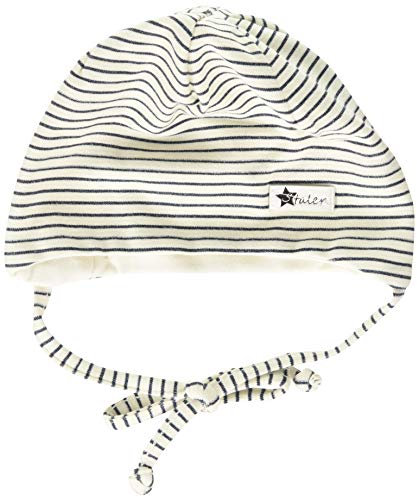 Sterntaler Beanie mit Bindebändern, Streifenmuster und Aufnäher