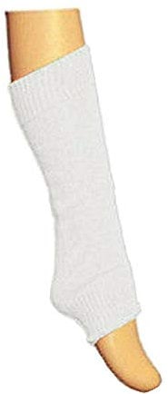Kids Girls Plain Leg Warmer Girls School Dance Wear Legwarmer Tutu Fancy (White)