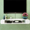 FHKBB Floating shelf Floating Shelf Wall Mount TV Cabinet Wall Background Storage Shelf for DVD/Blu-Ray Players Satellite TV Box Cable Box (color : White, Size : 100CM)
