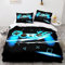 Parure De Lit 1/2 Personne 3D Gamepad Housse De Couette Gamer Console Manette Motif Sets De Housses De CouettesTaies d'oreiller (Bleu,140x200cm)