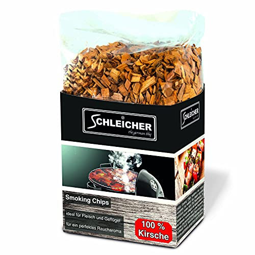 ACTIVA Schleicher Premium Räucherchips Kirsche Smoking Chips für optimales Raucharoma Beim Grillen 100% Natürliches Smoker-Holz geeignet für Kugel-, Stand- und Gas-Grill Extra große 800 g Packung
