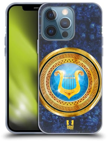 Head Case Designs Oro Placas de Olympus Caso Funda de Gel Suave Compatible con Apple iPhone 13 Pro