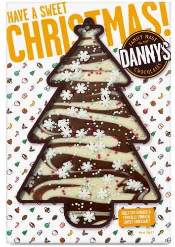 Danny's Christmas Chocolate Snowflake Bar - Extra Large 175g Xmas Chocolate - Secret Santa Gifts & Stocking Fillers - Christmas Chocolates for Kids