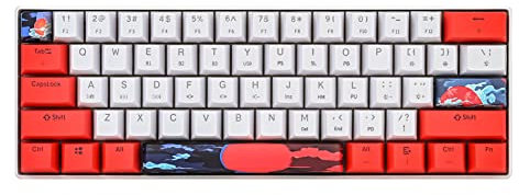 Surmen GT61 60% Mechanical Gaming Keyboard - 60 Percent RGB Backlit, Hot-Swappable Wireless/Wired, Compact Mini Bluetooth 5.0 Programmable/N-Key Rollover (Gateron Yellow, Sun)