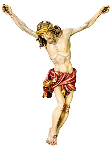 JS Garten Deko Holzfigur Jesus Christus Figur für Kruzifix/Kreuz Raffaello H 10 cm Statue Ahornholz Holzstatue Dolfi