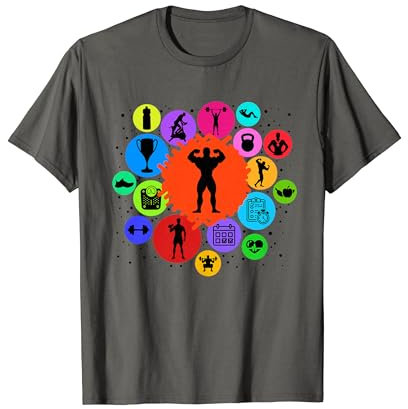 Stylisch Fitness Muskelaufbau Krafttraining T-Shirt