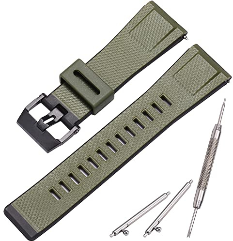 MCXGL Harz Armband Kompatibel mit Caiso G-Shock GA-2000 PRG-600 650 PRW-6600 Herren Gummi Sport Wasserdicht 24mm Armband Uhrenarmband Zubehör