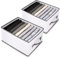 sprecenk Ordnungssystem Organizer Kleiderschrank, 9 Gitter Aufbewahrungsboxen Schubladen Organizer, 2 Stück Faltbare Hosen Aufbewahrung Kleideraufbewahrung für T-Shirts, Shorts, Röcke, Grau