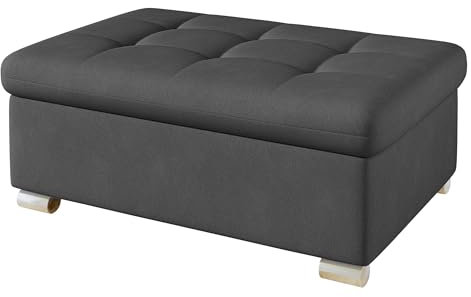 Mirjan24 Hocker Niko groß Sitzhocker Polsterhocker Sitzbank Fußbank Pouf Farbauswahl (Uttario Velvet 2971)
